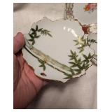 Japanese Porcelain Plate Lot  - Bamboo and Floral Designs