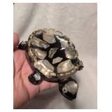 Decorative Mother of Pearl Turtle + Glass Trinket Dish
