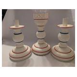 Metal Candle Holders with Glass Hurricane Shade