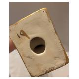 White and Gold Ceramic Horse Figurine