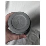 Blue Ball Mason Jar with Wooden Letter Blocks