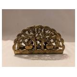 Solid Brass Palm Tree Letter Holder