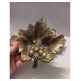 Brass Leaf Decorative Trinket Dishes - 2 ct