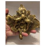 Brass Leaf Decorative Trinket Dishes - 2 ct