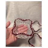 Cut Glass Salt Cellars with Ruby Red Trim - 4 ct