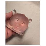 Nybro Clear Glass Bear Figurines - Book Ends