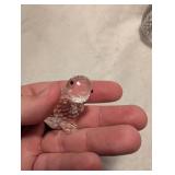Crystal Bird Figurine + Bubble Glass Apple