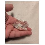 Crystal Bird Figurine + Bubble Glass Apple