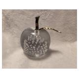 Crystal Bird Figurine + Bubble Glass Apple