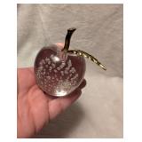Crystal Bird Figurine + Bubble Glass Apple
