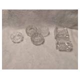 Open Crystal Salt Cellars Lot - 6 ct
