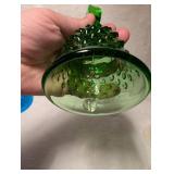 Fenton Hobnail Glass Bell Set - Blue and Green