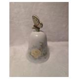 Porcelain Bell Lot - Cardinal + Yellow Rose Design 1980