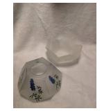 Blue Bonnet Frosted Glass Votive Fairy Light Holder