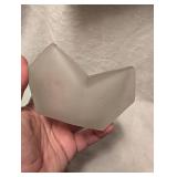 Blue Bonnet Frosted Glass Votive Fairy Light Holder