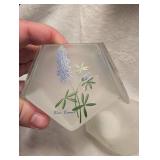 Blue Bonnet Frosted Glass Votive Fairy Light Holder