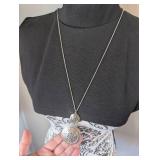 Circle Filigree Pendant Necklace + 2 Chain Styles - 3 ct