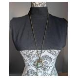 Decorative Owl Pendant Magnifier Glass Necklace + Steam Punk Necklace Lot