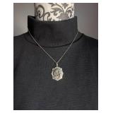 Decorative Owl Pendant Magnifier Glass Necklace + Steam Punk Necklace Lot