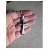 Stainless Steel Cross Pendant with Chain