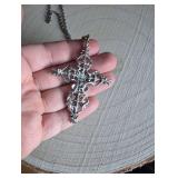 Decorative Turquoise Cross Necklace