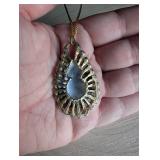 Mother of Pearl Teardrop Pendant Necklace