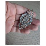Art Deco Crystal Rhinestone Brooches - 2 ct