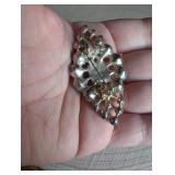 Art Deco Crystal Rhinestone Brooches - 2 ct