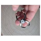 Modern Silver Tone Butterfly Design Cuff Bracelet