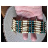 Native American Style Bone and Turquoise Bracelet