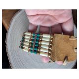 Native American Style Bone and Turquoise Bracelet
