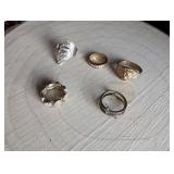 Mixed Jewelry Ring Lot - 5 Pieces