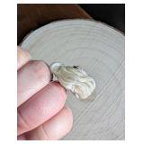 Ivory Satin Rose Crystal Ring