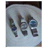 Heipo 1970s Ladies Watch with Blue Face + 2 Watches