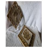 Syroco Gold Ornate Key Diamond Wall Plaques - 13 in