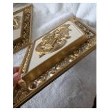 Syroco Gold Ornate Key Diamond Wall Plaques - 13 in