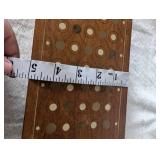 Handcrafted Wooden Box with Ivory Inlay Pattern - 5x8 in