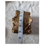 Ornate Metal Jewelry Box with Floral Design