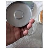 Art Deco Silver Vanity Set with Mirror and Brush