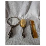 Art Nouveau Silver Vanity Set