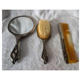 Art Nouveau Silver Vanity Set