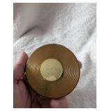 Puffy Dabs Gold Tone Powder Compact