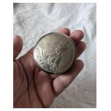 Morida Metal Powder Compact with Decorative Scene