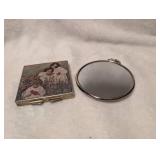 Art Deco Powder Compact and Among the Poppies Mirror + Round Compact Mirror