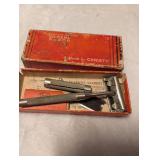 Christy Safety Razor Set with Makeup Mirror and Accessories