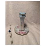 Prussia Floral Porcelain Hat Pin Holder