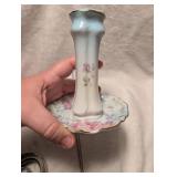 Prussia Floral Porcelain Hat Pin Holder