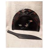 Japanese Mother of Pearl Inlay Lacquer Crumb Pan