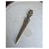 Pre-Columbian Style Brass Letter Opener