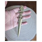 Pre-Columbian Style Brass Letter Opener